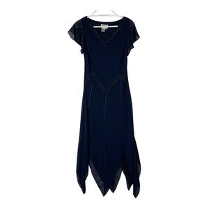 Elegant Black Dress with Ruffle Sleeves